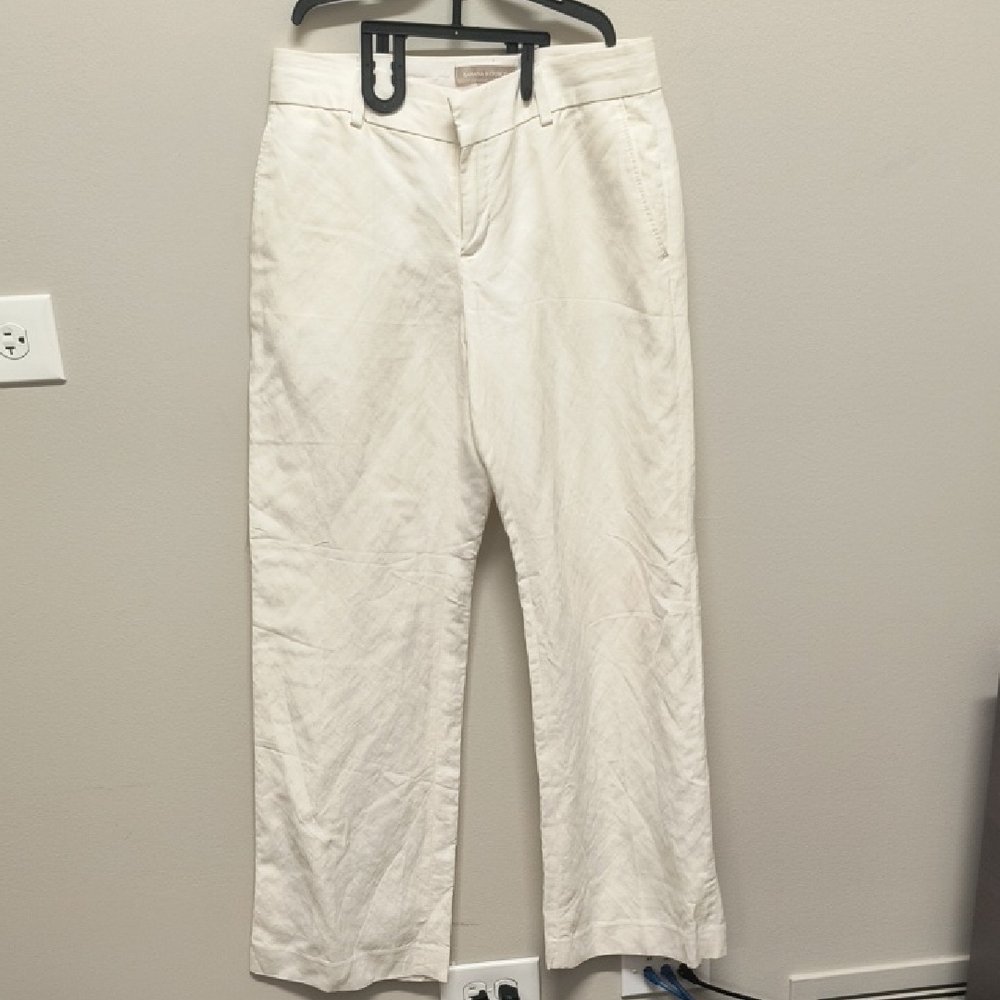 Banana Republic Linen Cream Chinos